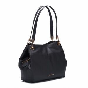 Michael Kors Large Raven Leather Shoulder Bag